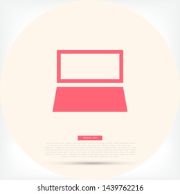 Vector icon laptop . Lorem Ipsum Illustration design