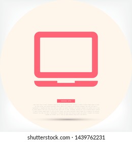Vector icon laptop . Lorem Ipsum Illustration design
