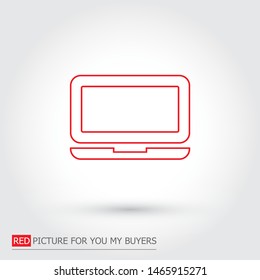 Vector icon laptop . Lorem Ipsum Illustration design