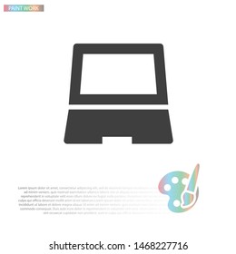 Vector icon laptop . Lorem Ipsum Illustration design