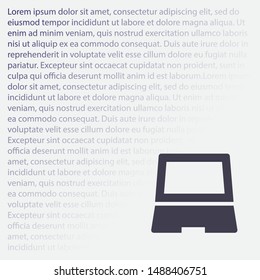 Vector icon laptop . Lorem Ipsum Illustration design