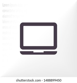 Vector icon laptop . Lorem Ipsum Illustration design