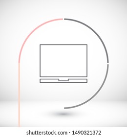Vector icon laptop . Lorem Ipsum Illustration design