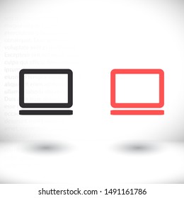 Vector icon laptop . Lorem Ipsum Illustration design