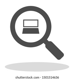 Vector icon laptop . Lorem Ipsum Illustration design