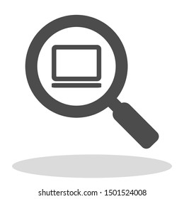 Vector icon laptop . Lorem Ipsum Illustration design