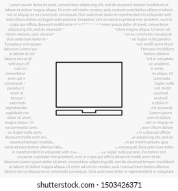 Vector icon laptop . Lorem Ipsum Illustration design