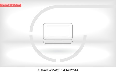 Vector icon laptop . Lorem Ipsum Illustration design