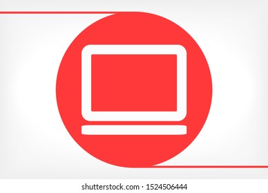 Vector icon laptop . Lorem Ipsum Illustration design
