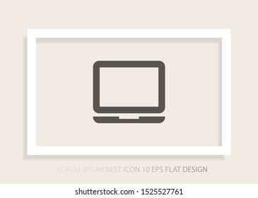 Vector icon laptop . Lorem Ipsum Illustration design
