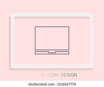 Vector icon laptop . Lorem Ipsum Illustration design