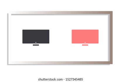 Vector icon laptop . Lorem Ipsum Illustration design