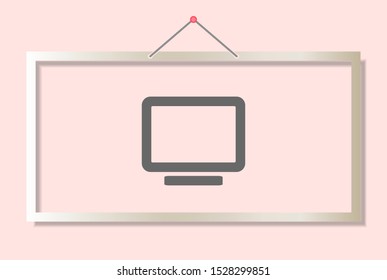 Vector icon laptop . Lorem Ipsum Illustration design