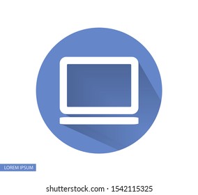 Vector icon laptop . Lorem Ipsum Illustration design