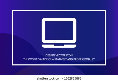Vector icon laptop . Lorem Ipsum Illustration design