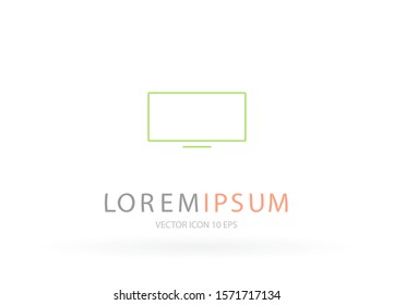 Vector icon laptop . Lorem Ipsum Illustration design
