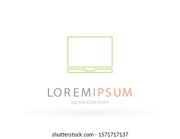 Vector icon laptop . Lorem Ipsum Illustration design