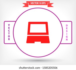 Vector icon laptop . Lorem Ipsum Illustration design