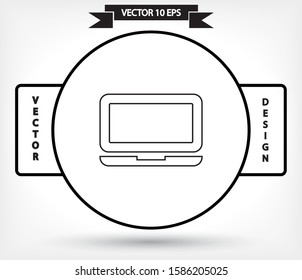 Vector icon laptop . Lorem Ipsum Illustration design