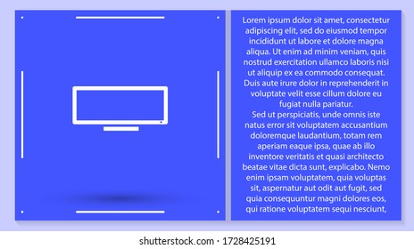 Vector icon laptop . Lorem Ipsum Illustration design