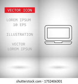 Vector icon laptop . Lorem Ipsum Illustration design