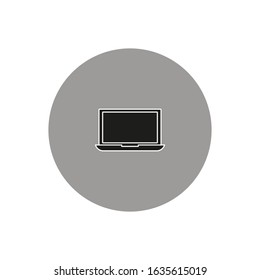 vector icon, laptop on white background