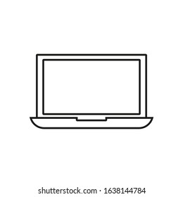 vector icon, laptop on white background