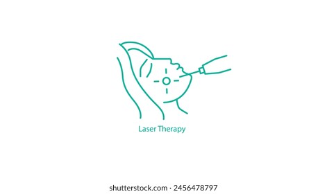 Vector Icon: Laser Treatment Procedure Symbol