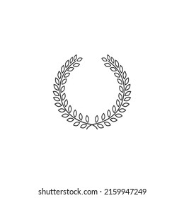 Vector icon Laurel Wreath logo flat sign