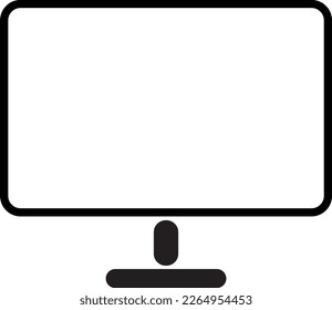 vector icon of lcd tv monitor	
