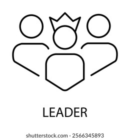 Vector icon for leader. A professional figure representing leadership, authority, and guidance.
