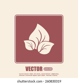 Vector icon leaf 