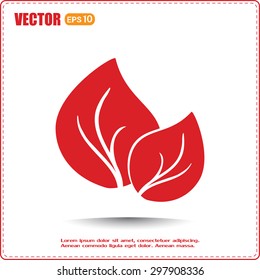 Vector icon leaf 