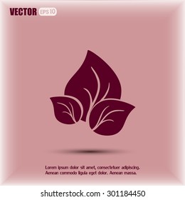 Vector icon leaf 