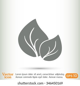 Vector icon leaf 
