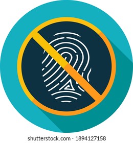 Vektorsymbol. Überlässt keine Fingerabdrücke.