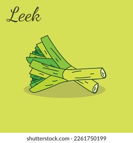 Vektorsymbol von Leek. Das Produkt ist eine pflanzliche Leek iPn Illustration. Illustration von Essensleek im minimalistischen Stil
