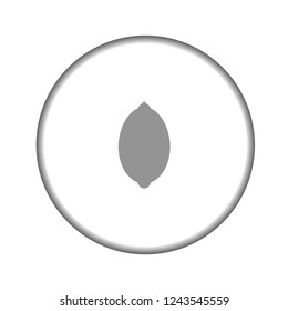 Vector icon lemon in grey color. Eps 10