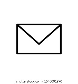 Vector icon of letter. Message inbox symbol