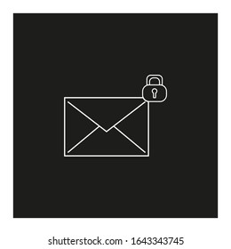 vector icon, letter on white background