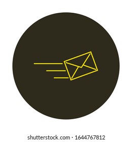 vector icon, letter on white background