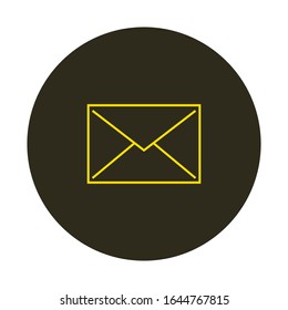 vector icon, letter on white background