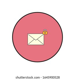 vector icon, letter on white background