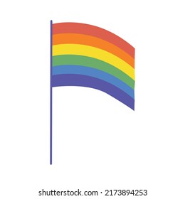 Vector icon LGBT flag. The colors of the rainbow. Illustration of a LGBT pride flag.
