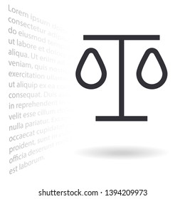 Vector icon Libra 10 EPS . Lorem Ipsum Illustration design