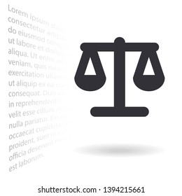 Vector icon Libra 10 EPS . Lorem Ipsum Illustration design