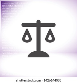 Vector icon Libra 10 EPS . Lorem Ipsum Illustration design