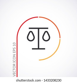Vector icon Libra 10 EPS . Lorem Ipsum Illustration design