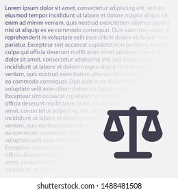 Vector icon Libra 10 EPS . Lorem Ipsum Illustration design