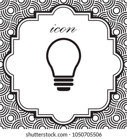 Vector icon light bulb on a geometric background of eps